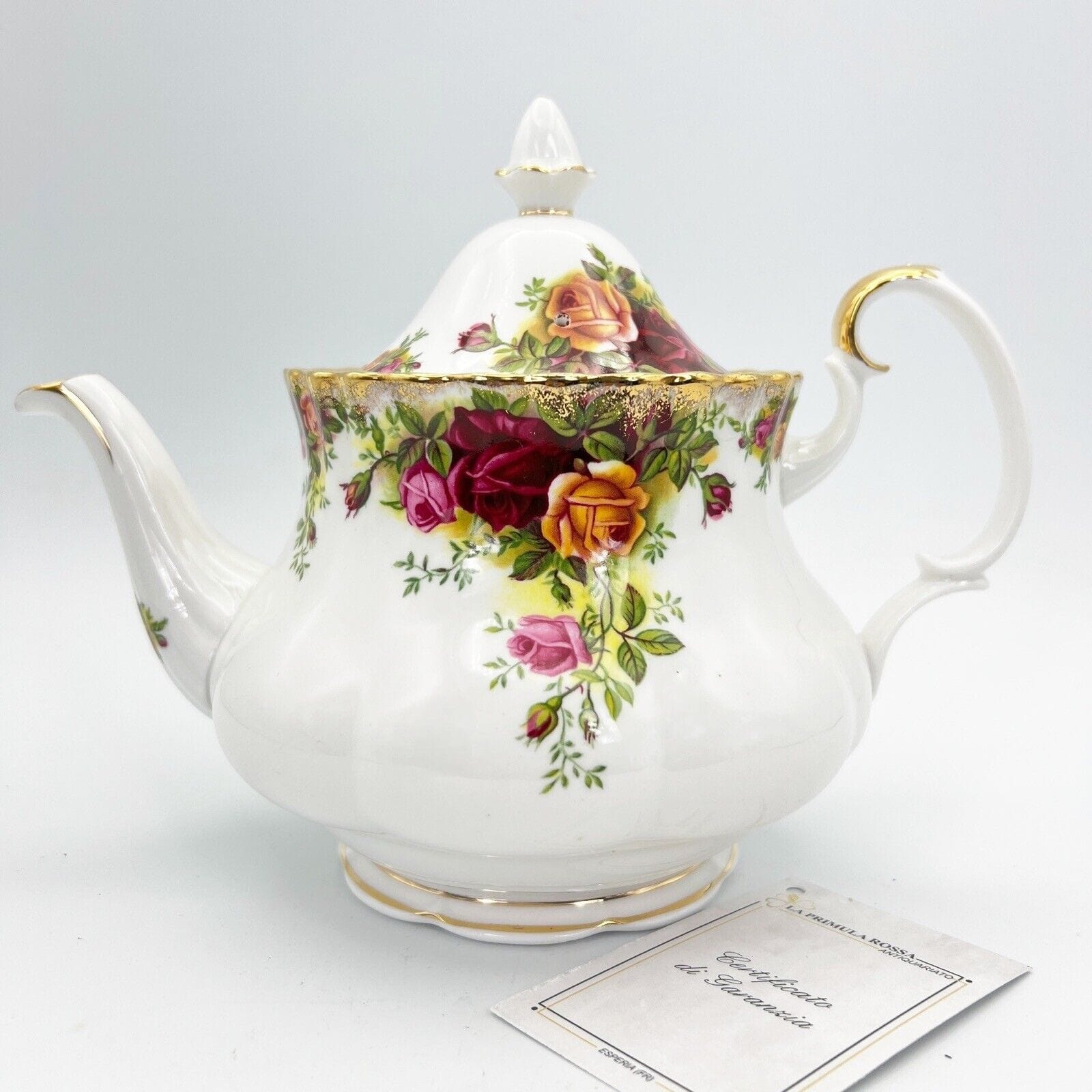 Teiera in porcellana Royal Albert Old Country Roses anni '60 Rose servizio the Categoria  Servizio tazze - Tazze