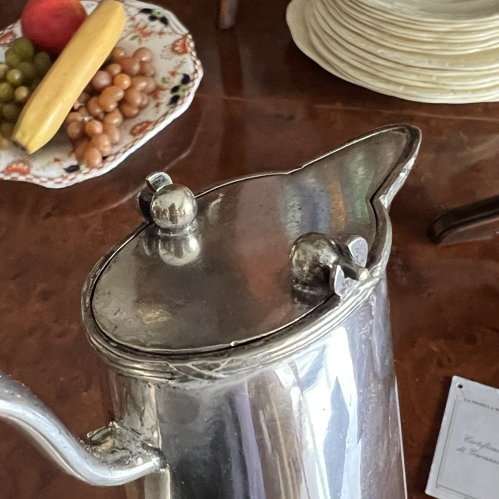 Teiera inglese in argento silver plated  sheffield caffettiera antico Versatoio Categoria  Sheffield & Argento