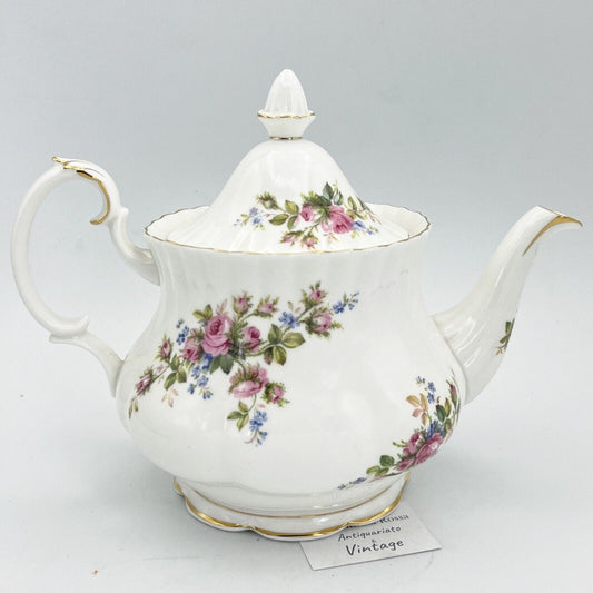 Teiera inglese in porcellana Vintage Royal Albert da tè The Moss Rose 1956 Categoria  Servizio tazze - Tazze