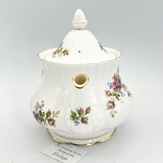 Teiera inglese in porcellana Vintage Royal Albert da tè The Moss Rose 1956 Categoria  Servizio tazze - Tazze