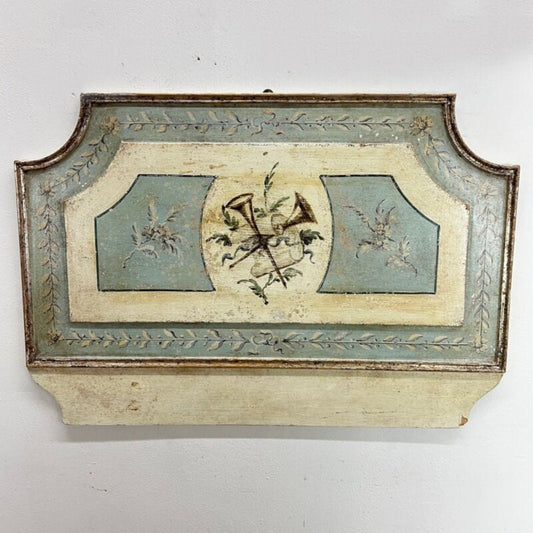 Testata da per Letto in stile antica 700 in legno dipinta pannello decorativo Categoria  Letti & Testate
