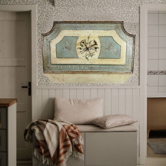 Testata da per Letto in stile antica 700 in legno dipinta pannello decorativo Categoria  Letti & Testate