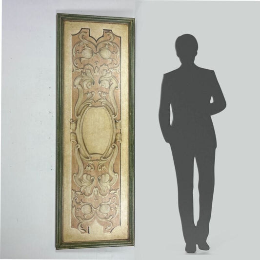 Testata da per Letto in stile antica 700 in legno dipinto pannello decorativo Categoria  Arredamento