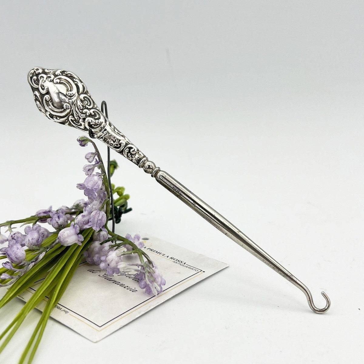Tiralacci Antico in argento 925 inglese da toilette sterling d'epoca anno 1913 Categoria  Sheffield & Argento