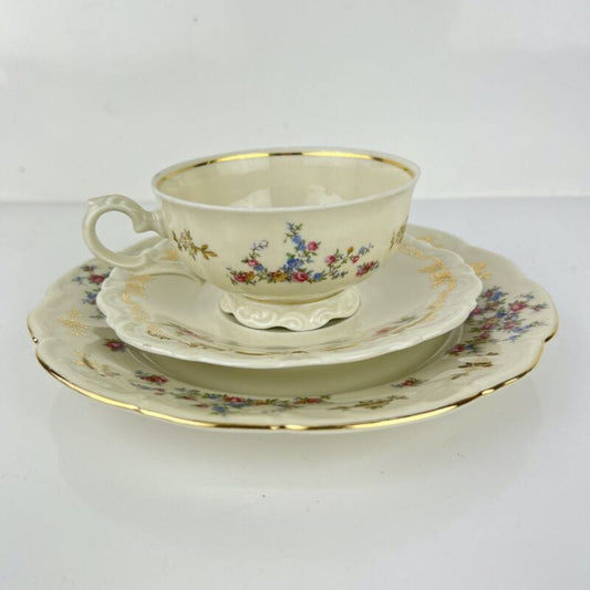 Trio da tè the antico vintage in porcellana vintage Bavaria tazza con Piattino Categoria  Ceramiche e Porcellane