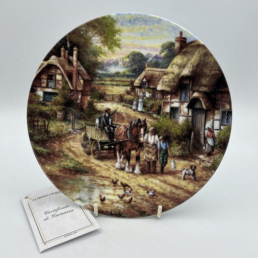 Tris Piatti Vintage decorativo  in Porcellana Cottage Inglese decoro Campagna Categoria  Piatti e Piattini