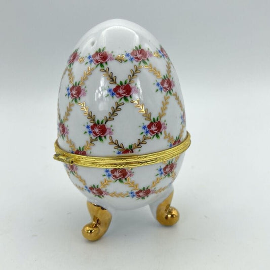 Uovo da collezione in porcellana decorativo ceramica portagioie stile Faberge F Categoria  Altro