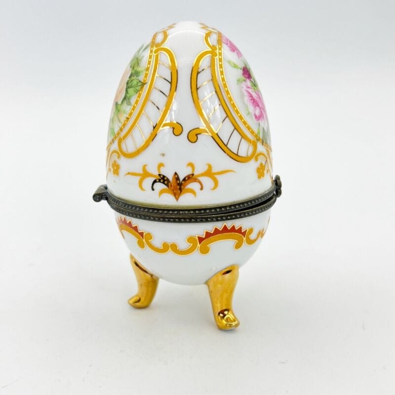 Uovo da collezione in porcellana decorativo Limoges portagioie stile Faberge' Categoria  Altro
