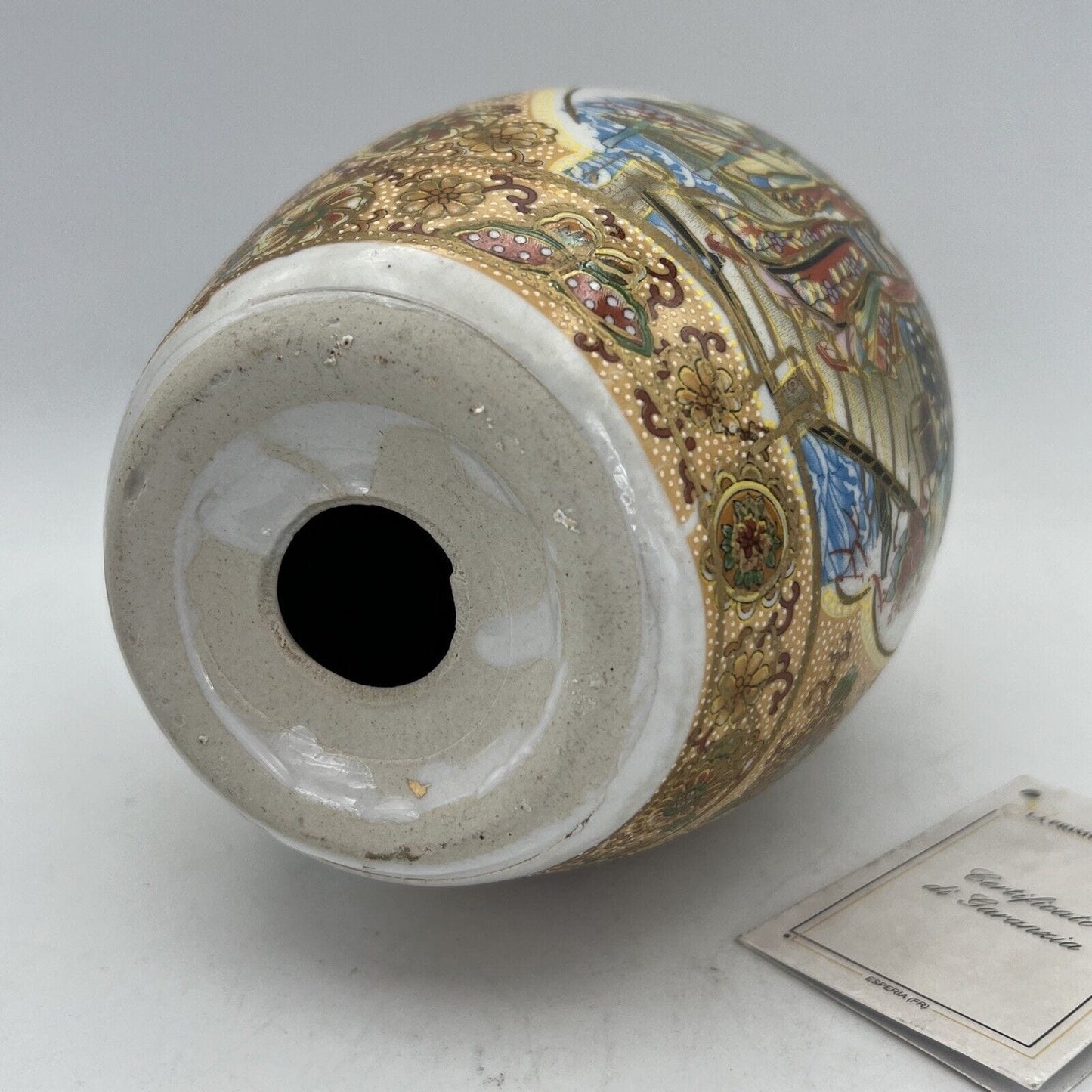 Uovo da collezione vintage decorativo  in ceramica orientale Satsuma Giappone Categoria  Altro