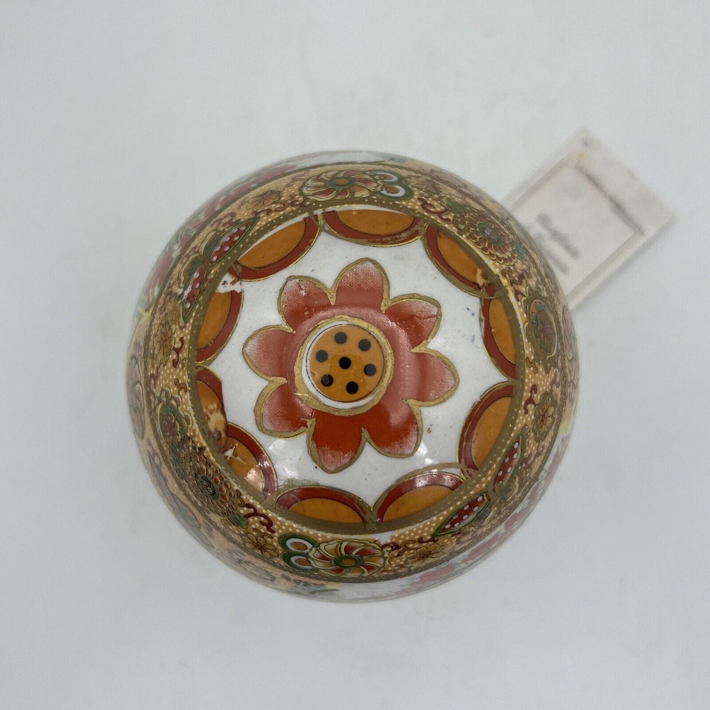 Uovo da collezione vintage decorativo  in ceramica orientale Satsuma Giappone Categoria  Altro