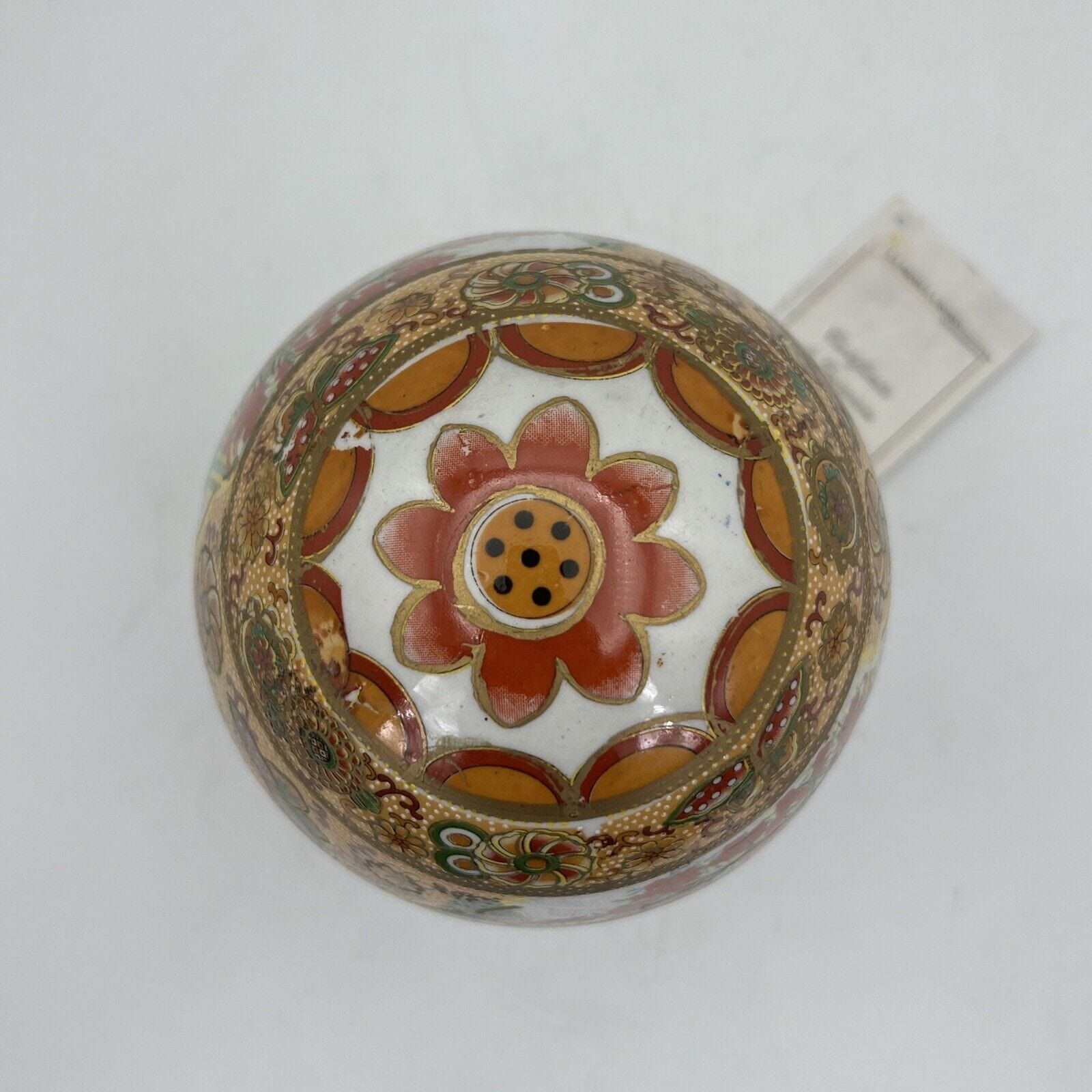 Uovo da collezione vintage decorativo  in ceramica orientale Satsuma Giappone Categoria  Altro