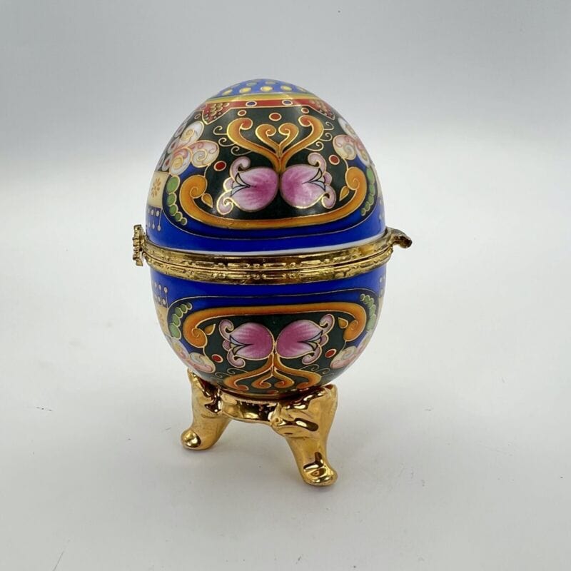 Uovo da collezione vintage in porcellana decorativo ceramica scatola orientale Categoria  Altro