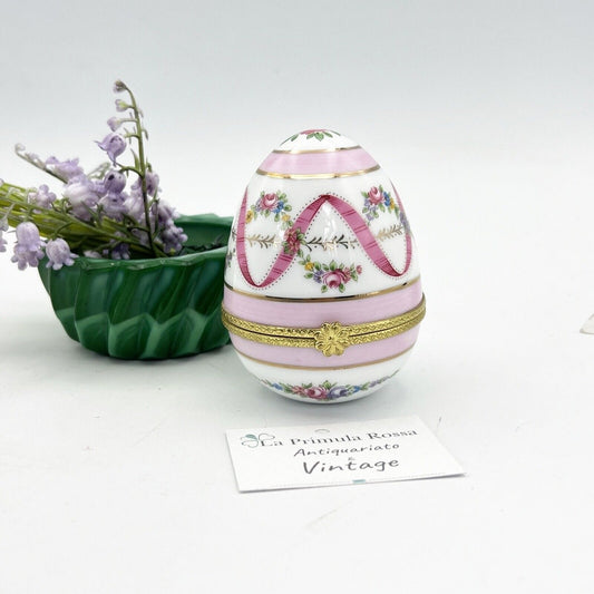 Uovo da Collezione vintage in porcellana decoro con Fiori piccolo ceramica Categoria  Altro