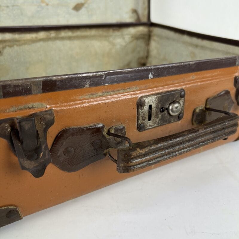 Valigia vintage anni 40 in cartone marrone Borsa Antica bagaglio da viaggio Categoria  Vintage