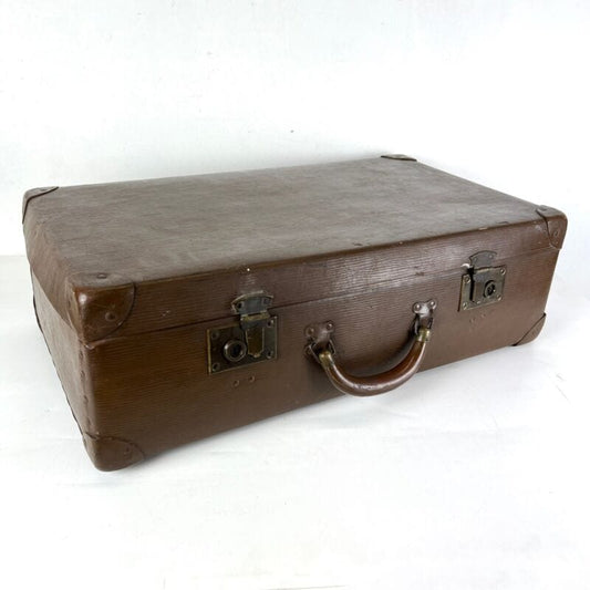 Valigia vintage anni 40 in cartone marrone Borsa Antica bagaglio da viaggio Categoria  Vintage