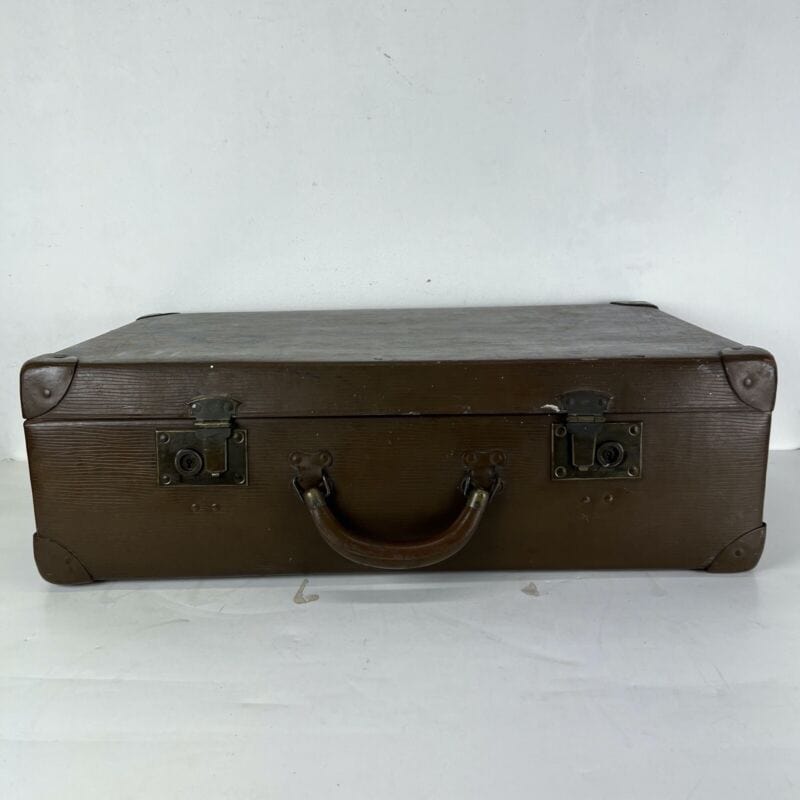 Valigia vintage anni 40 in cartone marrone Borsa Antica bagaglio da viaggio Categoria  Vintage