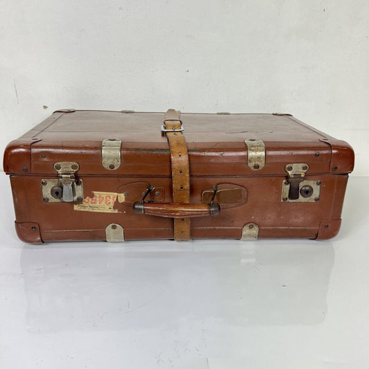 Valigia vintage anni 40 in cartone marrone Borsa Antica bagaglio da viaggio Categoria  Vintage