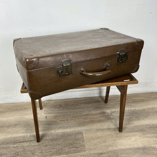 Valigia vintage anni 40 in cartone marrone Borsa Antica bagaglio da viaggio Categoria  Vintage