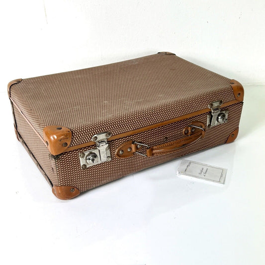 Valigia vintage anni 40 in cartone marrone Piccola Borsa Antica da viaggio Categoria  Vintage