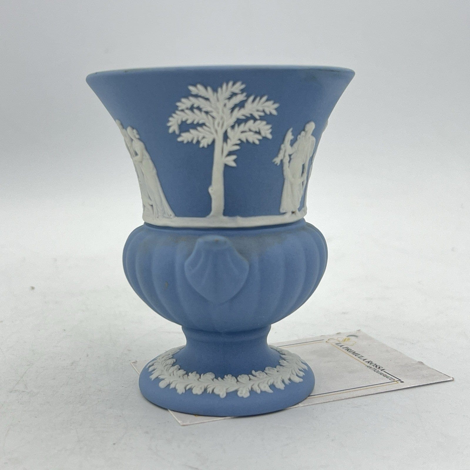 Vasetto in porcellana Wedgwood Celeste Vaso Vintage inglese cherubini angeli 900 Categoria  Vasi e Portafiori