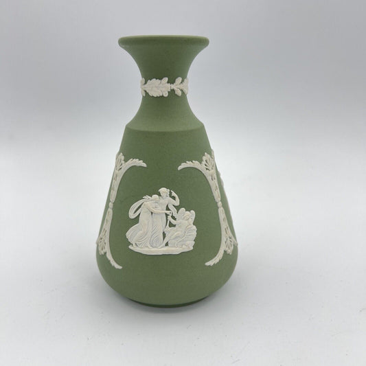 Vasetto in porcellana Wedgwood Verde Salvia Vaso Vintage inglese 900 neoclassico Categoria  Vasi e Portafiori