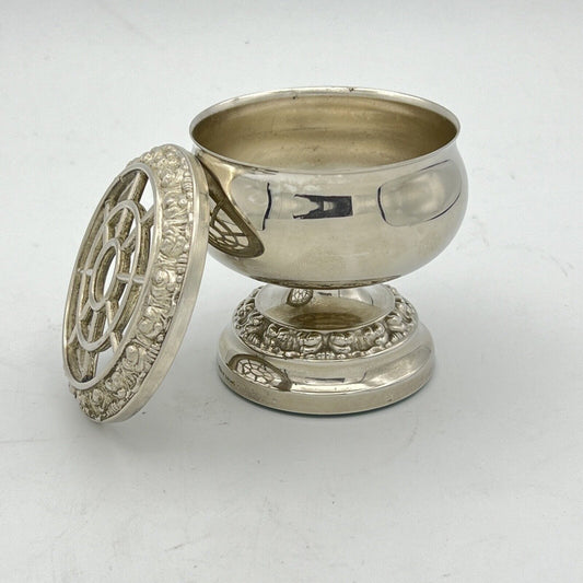 Vasetto portafiori antico in argento sheffield silver plated ciotola fiori Categoria  Sheffield & Argento
