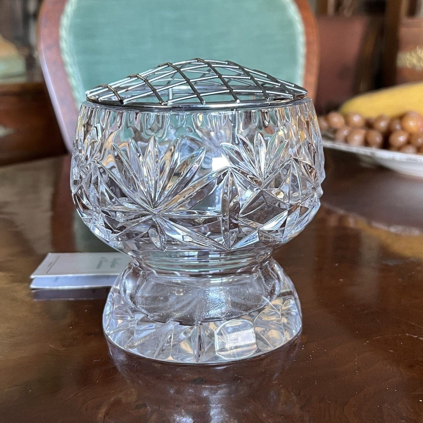 Vasetto portafiori antico in cristallo vetro silver plated ciotola porta fiori Categoria  Vetri e Cristalli