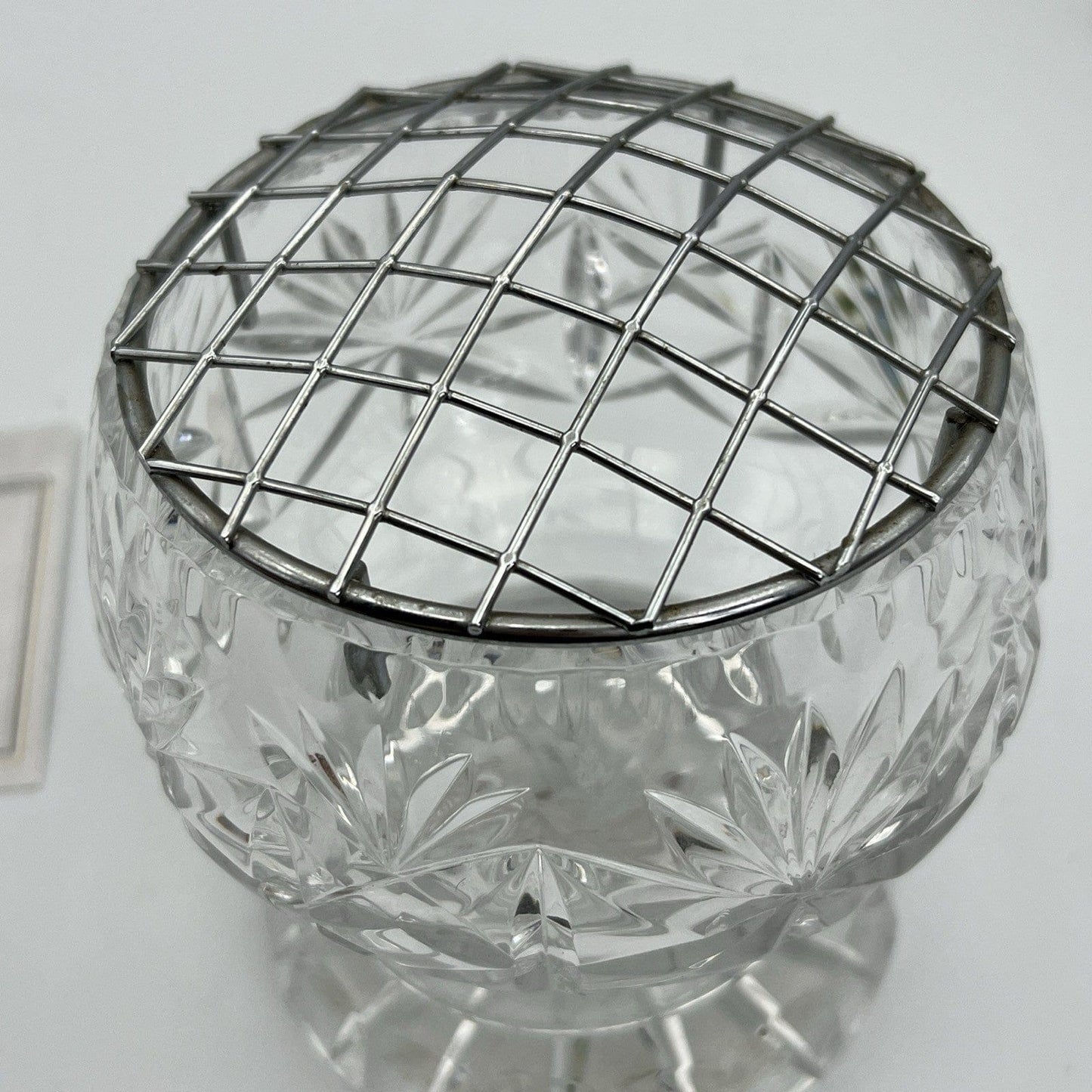 Vasetto portafiori antico in cristallo vetro silver plated ciotola porta fiori Categoria  Vetri e Cristalli