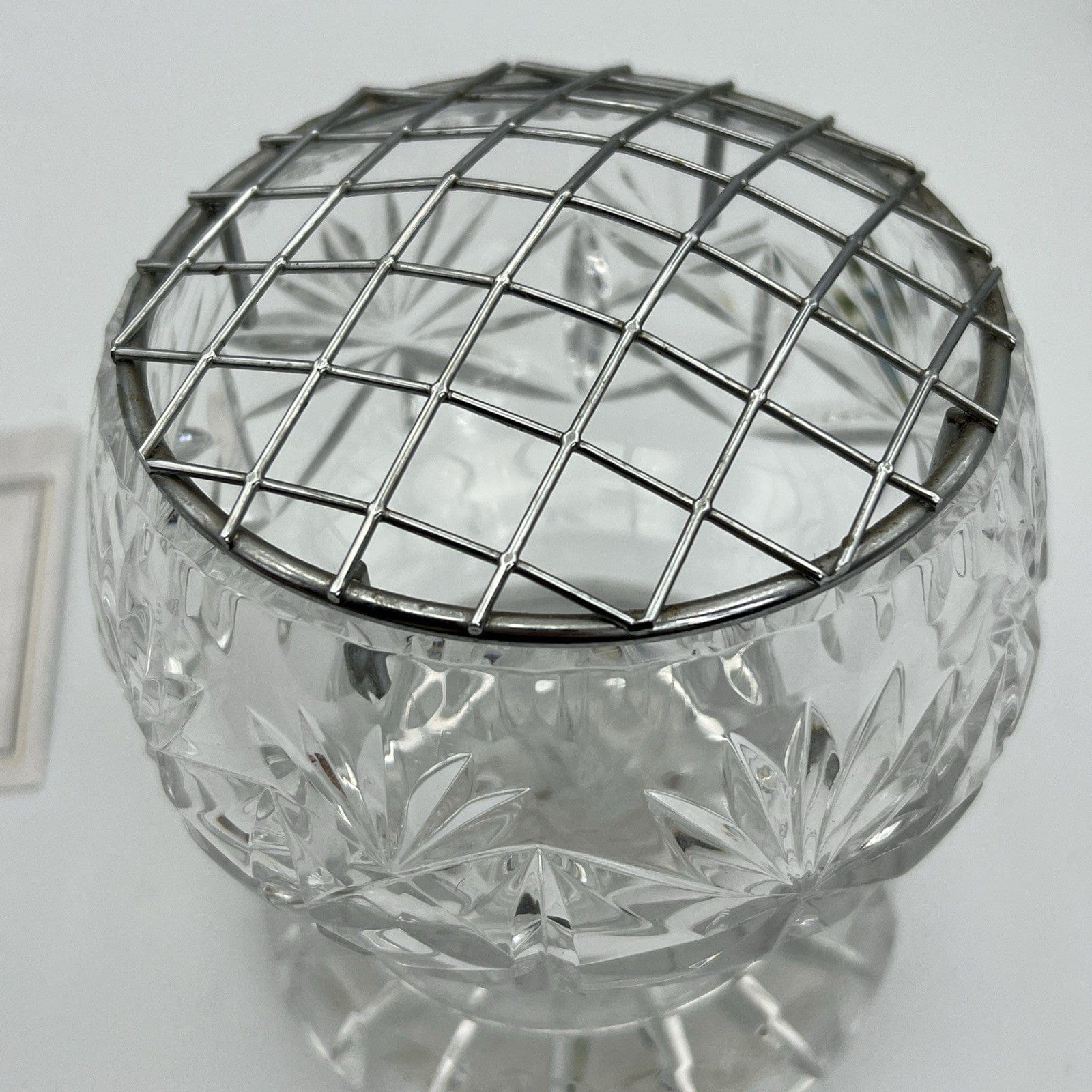 Vasetto portafiori antico in cristallo vetro silver plated ciotola porta fiori Categoria  Vetri e Cristalli