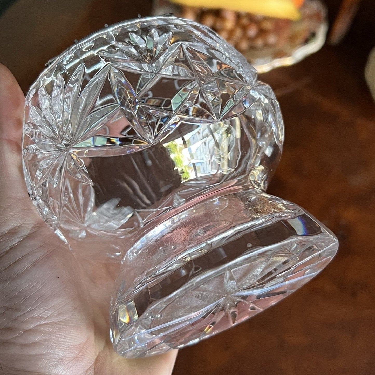 Vasetto portafiori antico in cristallo vetro silver plated ciotola porta fiori Categoria  Vetri e Cristalli