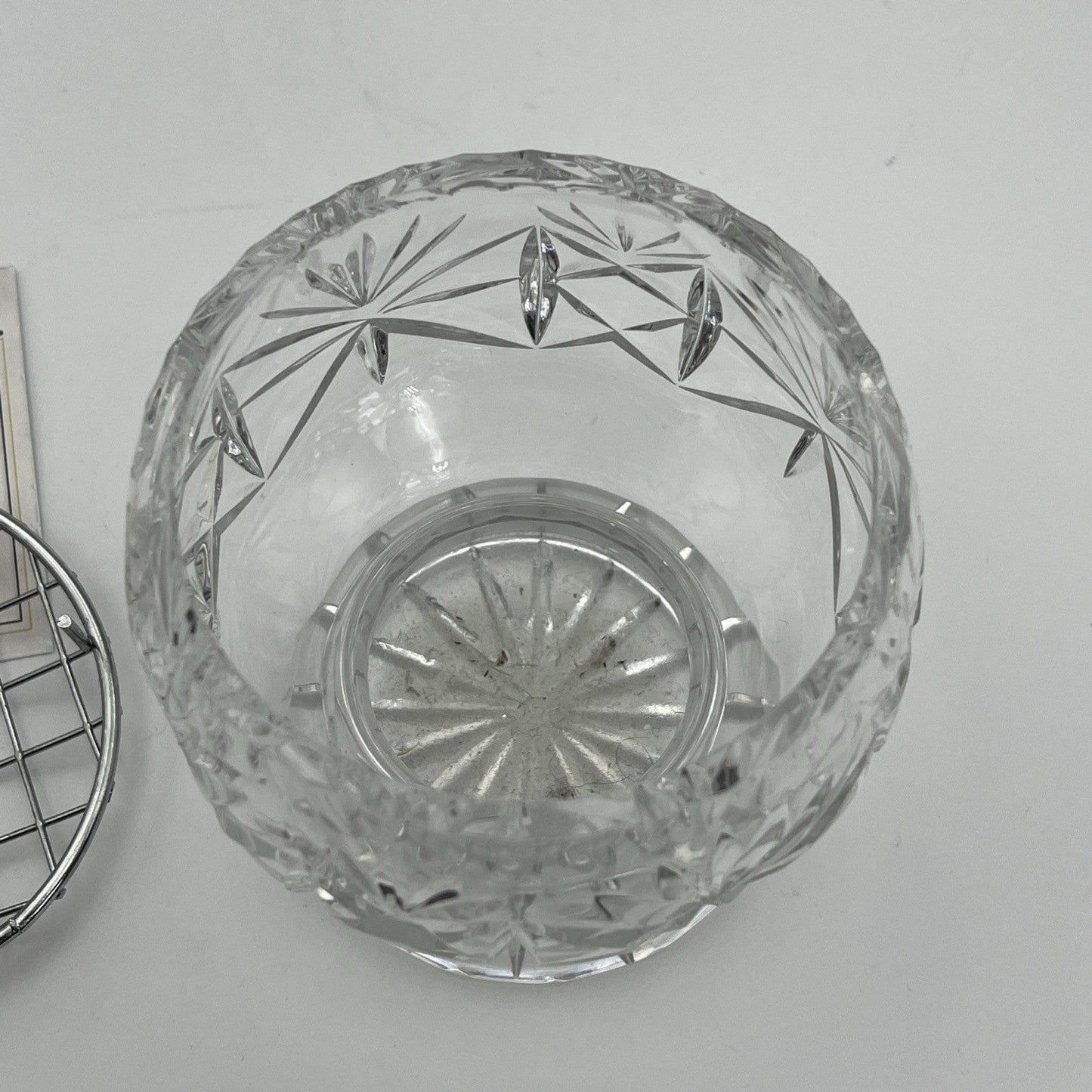 Vasetto portafiori antico in cristallo vetro silver plated ciotola porta fiori Categoria  Vetri e Cristalli