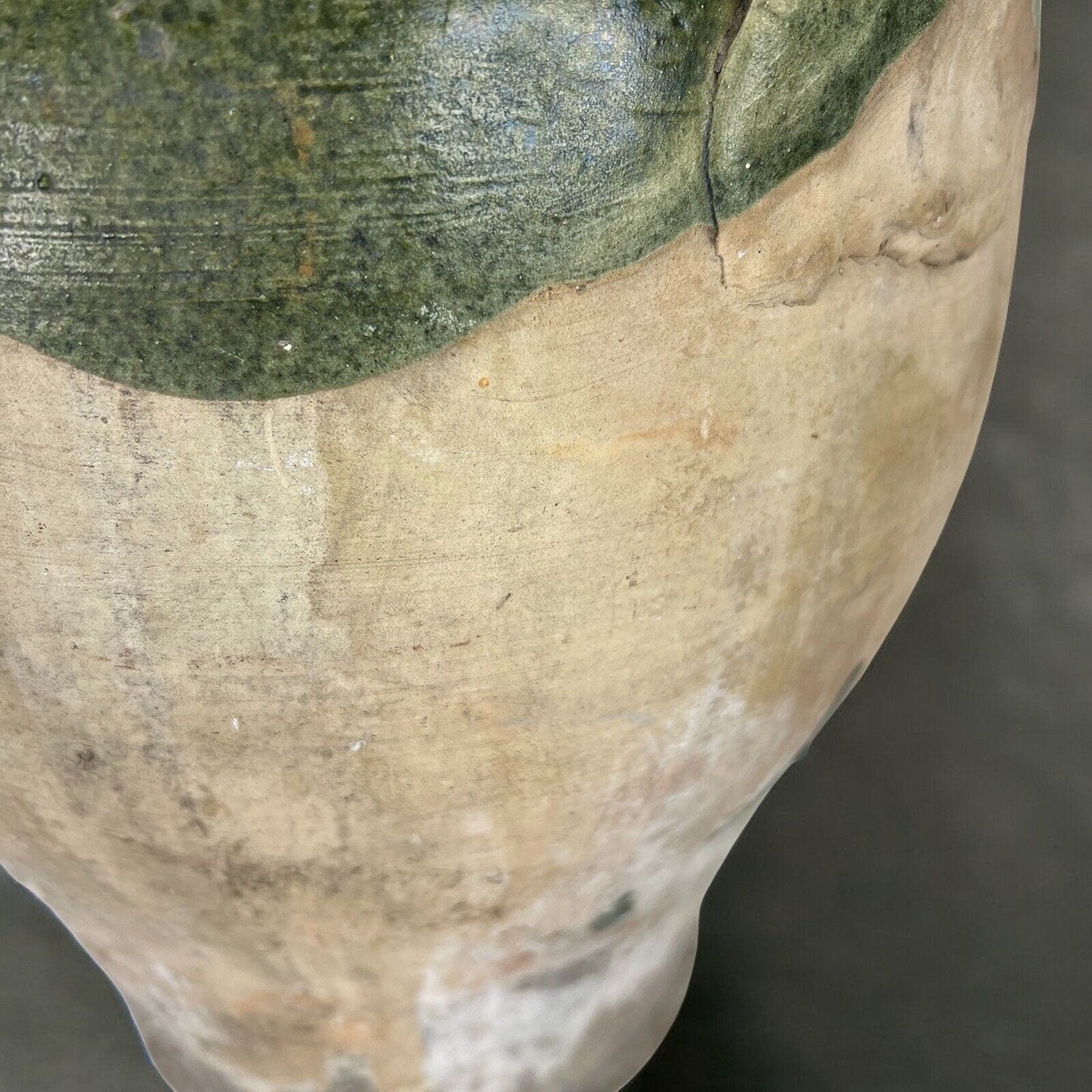 Vaso Antico in terracotta giara con manici Anfora per olio smaltata Verde Orcio Categoria  altro