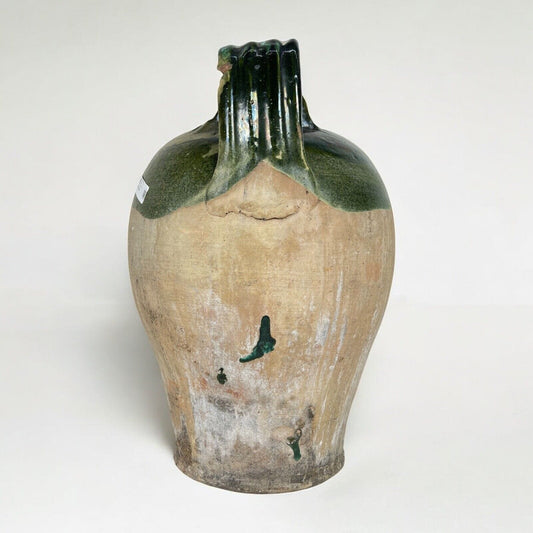 Vaso Antico in terracotta giara con manici Anfora per olio smaltata Verde Orcio Categoria  altro