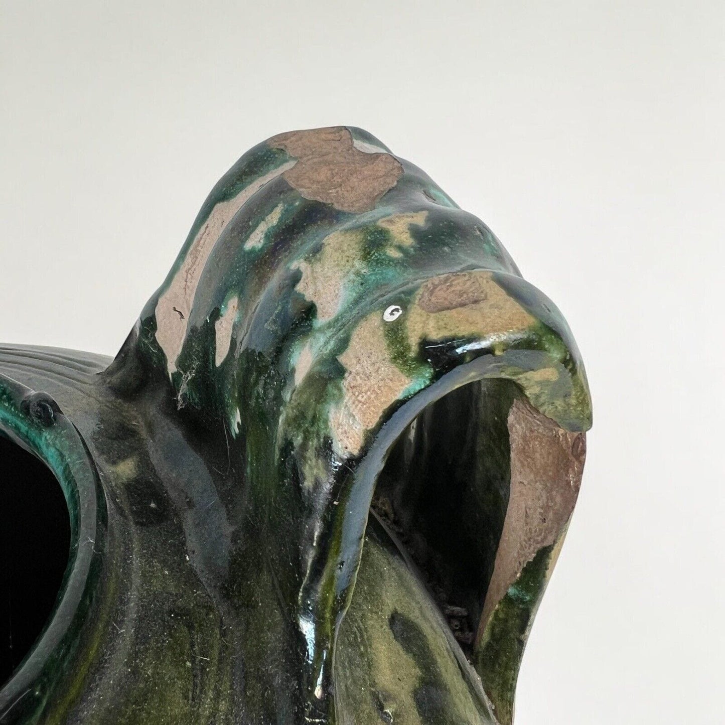 Vaso Antico in terracotta giara con manici Anfora per olio smaltata Verde Orcio Categoria  altro
