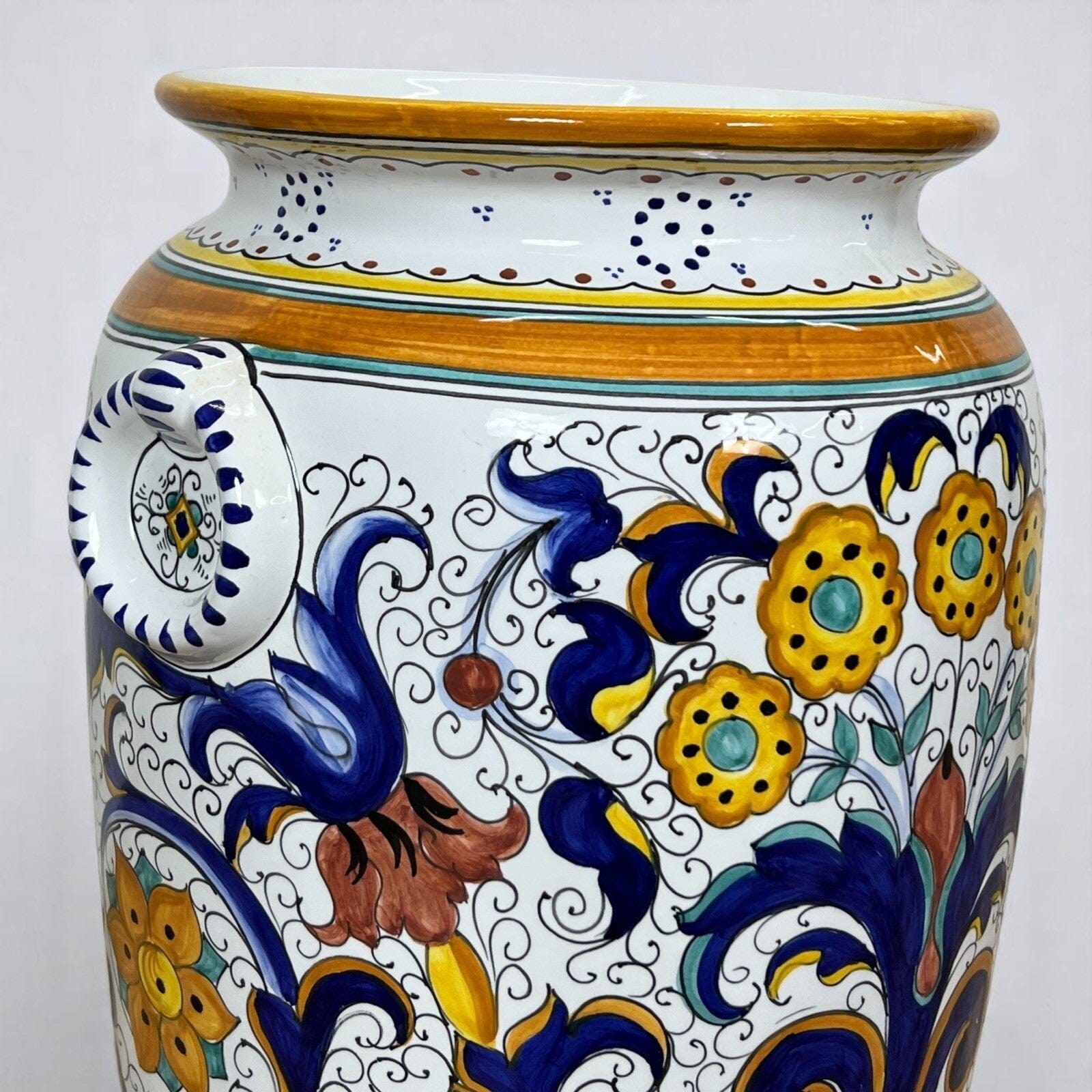 Vaso in ceramica Deruta porta ombrelli bastoni vintage Portaombrelli Maiolica Categoria  Vasi e Portafiori