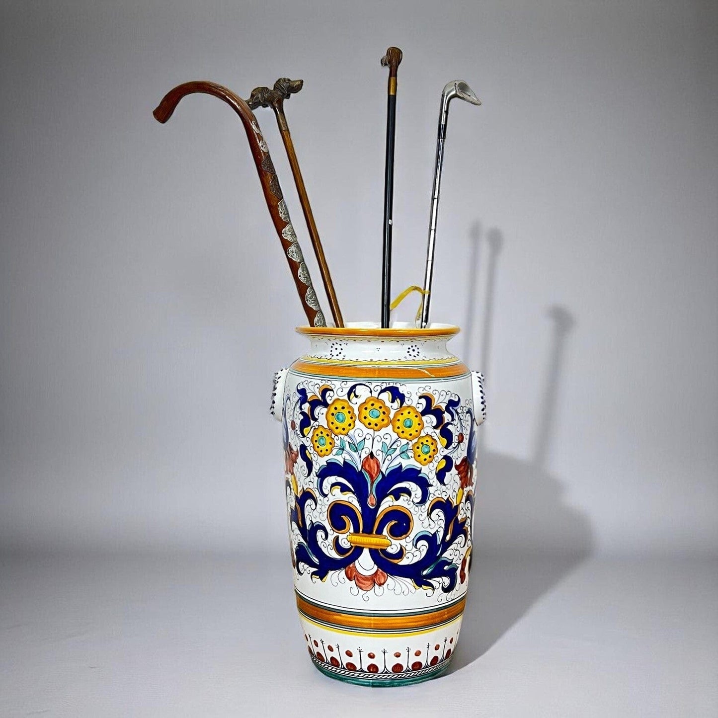 Vaso in ceramica Deruta porta ombrelli bastoni vintage Portaombrelli Maiolica Categoria  Vasi e Portafiori