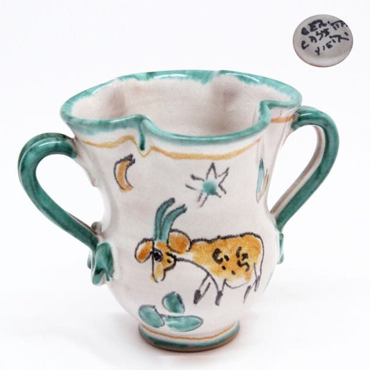 Vaso in ceramica di vietri porta fiori caraffa brocca vintage Vasetto CASSETTA Categoria  Ceramiche e Porcellane