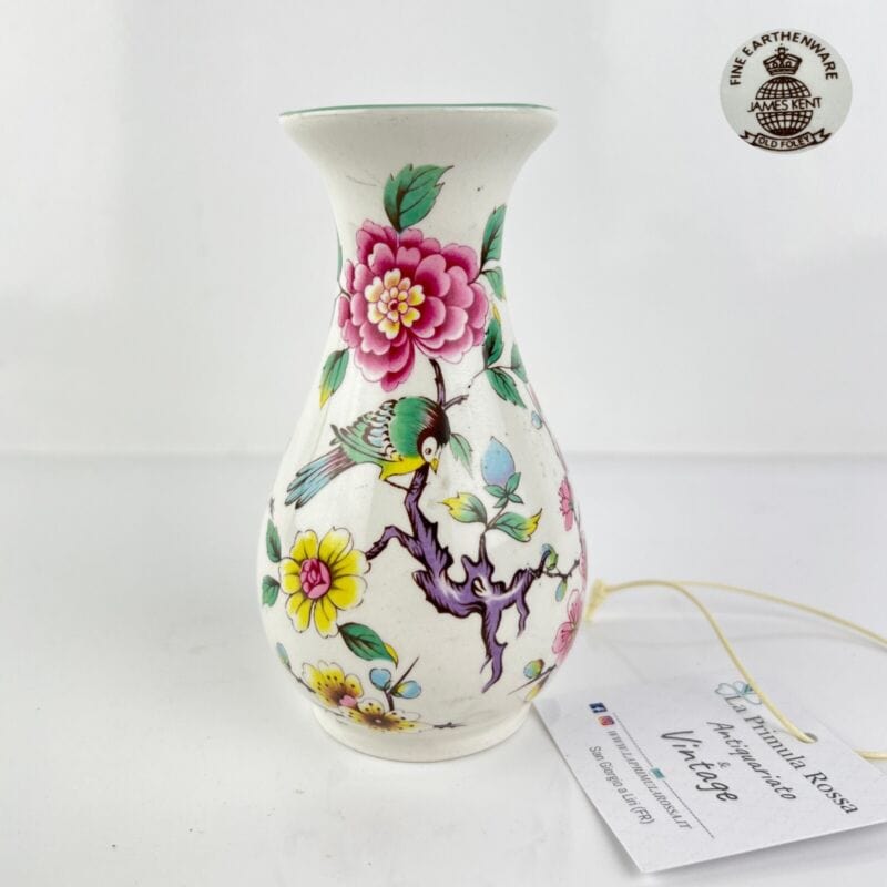 Vaso in ceramica portafiori vintage Inglese piccolo vasetto stretto con Peonie Categoria  Vetri e Cristalli