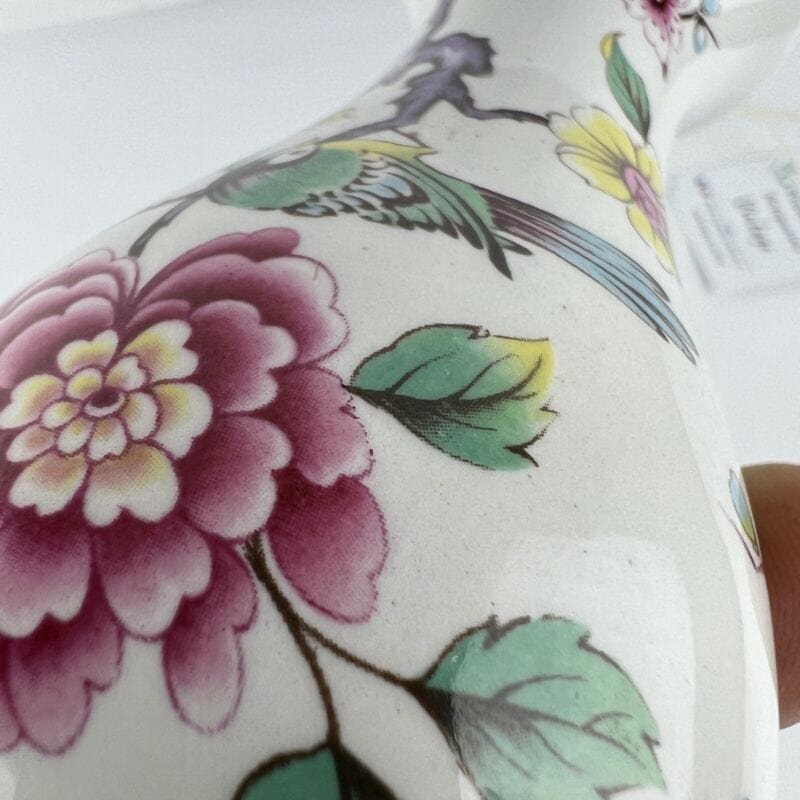 Vaso in ceramica portafiori vintage Inglese piccolo vasetto stretto con Peonie Categoria  Vetri e Cristalli