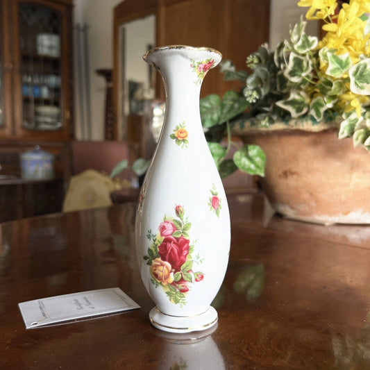 Vaso in porcellana portafiori piccolo vasetto monofiore Royal Albert Old Roses Categoria  Vetri e Cristalli