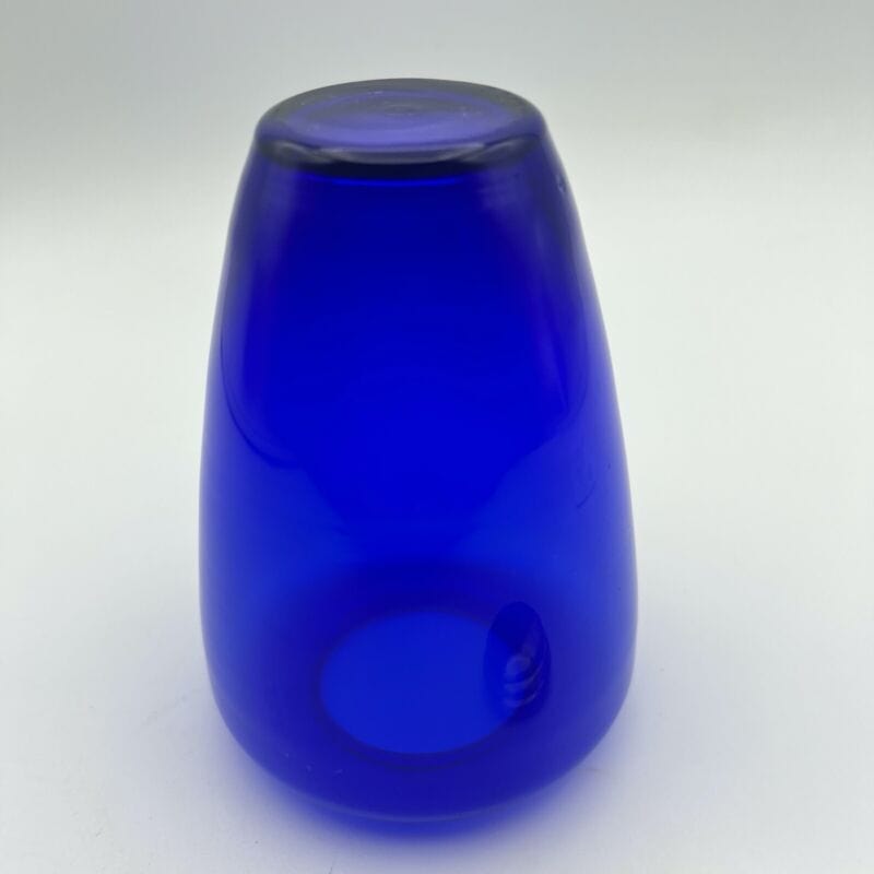 Vaso porta fiori in vetro blu cobalto e coperchio Silver piccolo Vasetto Potiche Categoria  Vetri e Cristalli