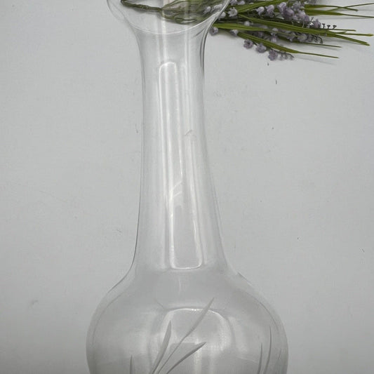 Vaso porta fiori in vetro serigrafato trasparente vasetto stretto monofiore Categoria  Vetri e Cristalli