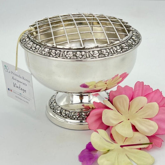Vaso portafiori antico in argento sheffield silver plated ciotola fiori anni 40 Categoria  Sheffield & Argento