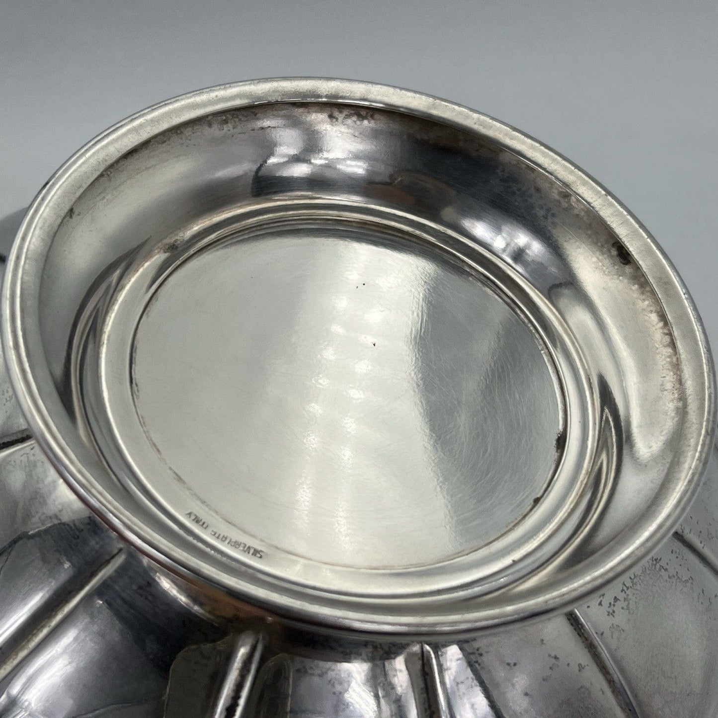 Vaso Portafiori in argento silver plated ciotola fiori di loto anni 70 Ciotola Categoria  Sheffield & Argento