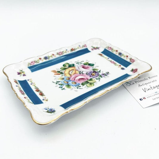 Vassoietto in porcellana stile antico Limoge piattino vintage con fiori oro Categoria  Piatti Vassoio