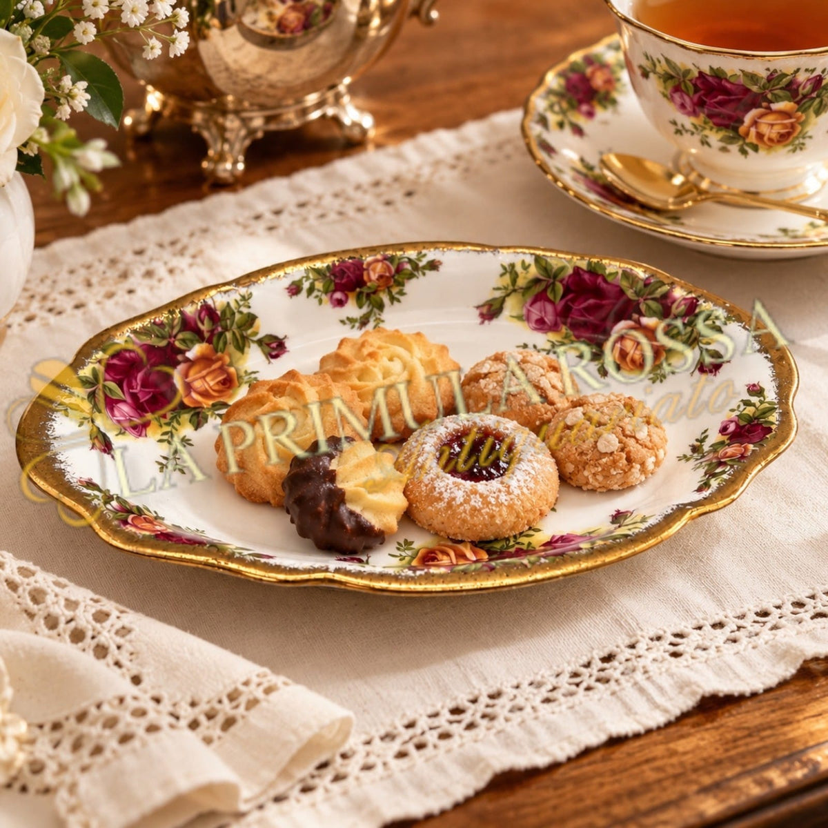 Vassoietto vassoio per biscotti in porcellana Royal Albert Old Country Roses Categoria  Piatti e Piattini