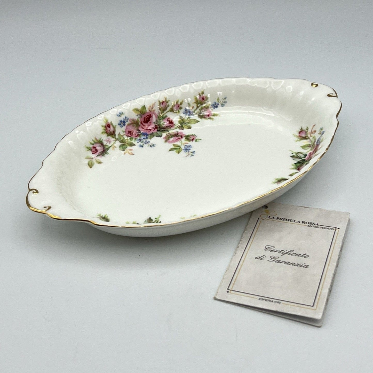 Vassoietto vassoio piatto  in porcellana Royal Albert Moss Rose 1960 Inglese Categoria  Piatti Vassoio