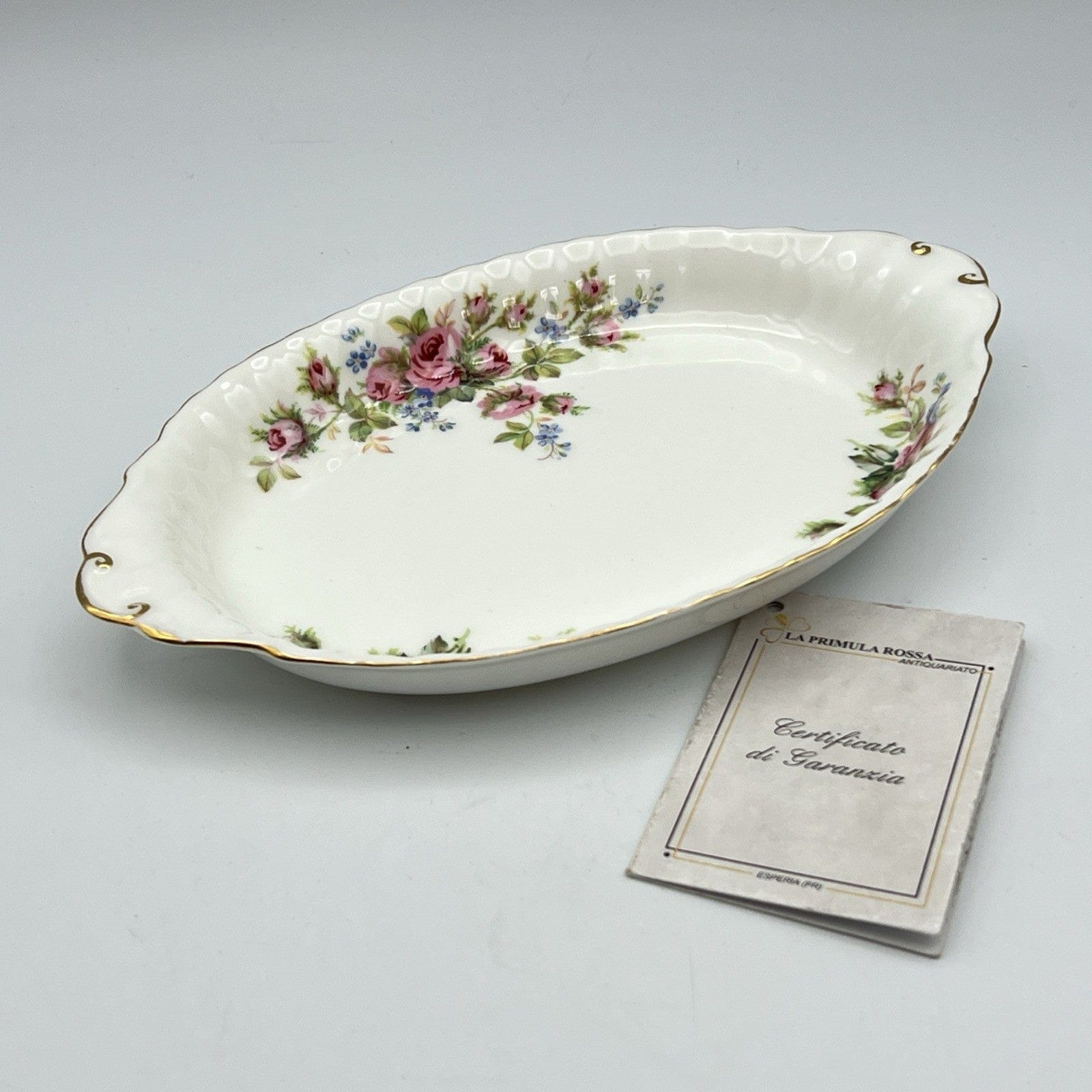 Vassoietto vassoio piatto  in porcellana Royal Albert Moss Rose 1960 Inglese Categoria  Piatti Vassoio