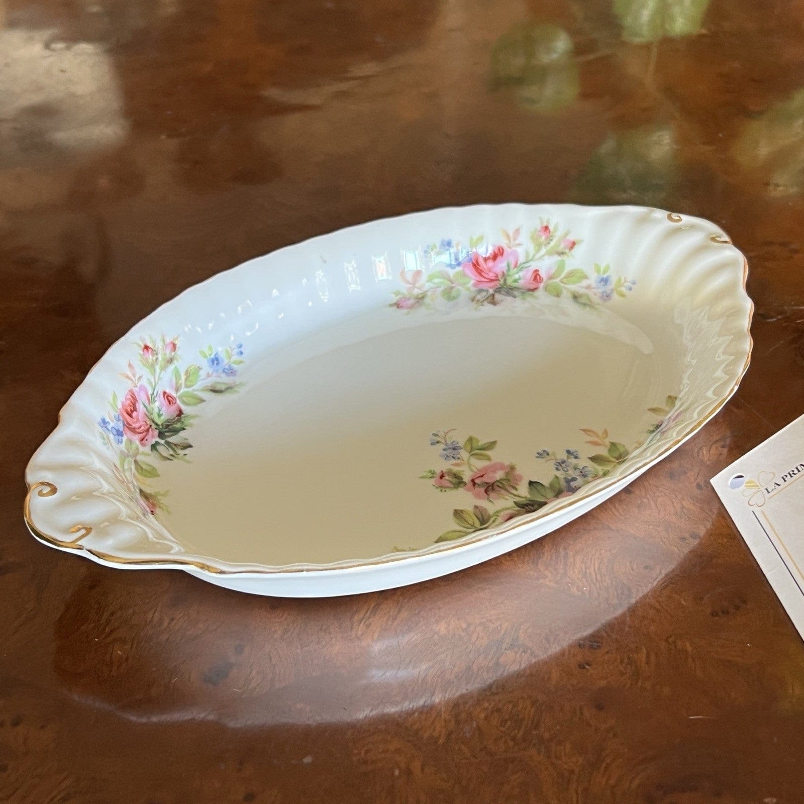 Vassoietto vassoio piatto  in porcellana Royal Albert Moss Rose 1960 Inglese Categoria  Piatti Vassoio