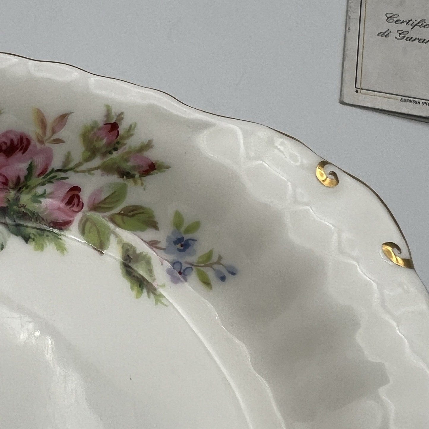 Vassoietto vassoio piatto  in porcellana Royal Albert Moss Rose 1960 Inglese Categoria  Piatti Vassoio